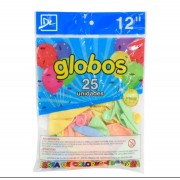 GLOBOS  X25 12" PASTEL